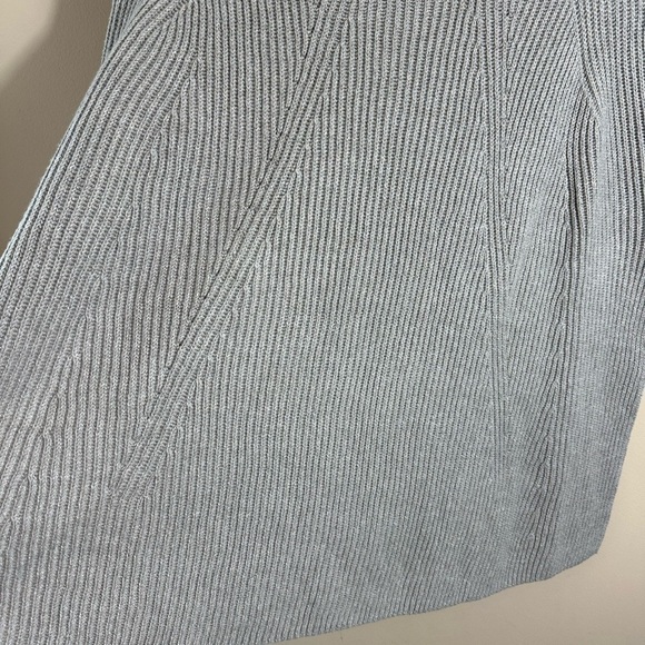 J. Jill gray neutral cotton blend Sweater Poncho/Wrap One Size Fits Most - Picture 2 of 5